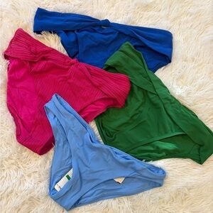 Lot of 4 Women’s Bikini Bottoms Size L Robin Piccone BECCA Swimwear NWT / NWOT